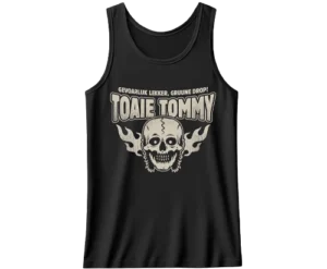 toaie tommy - girly tanktop - witte skull - voor