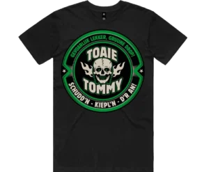 toaie tommy - tshirt - groen logo - voor